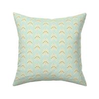 mint gold chevron small