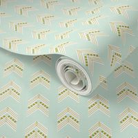 mint gold chevron small