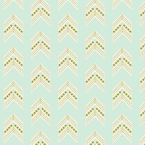 mint gold chevron small