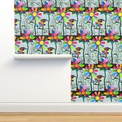 Whimsical Flowers - Rows