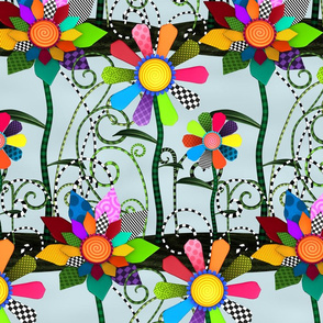 Whimsical Flowers - Rows