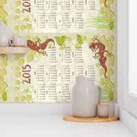 2015 gecko calendar teatowel