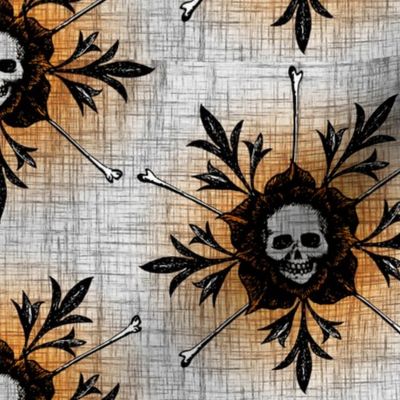 Skull Flowers - light