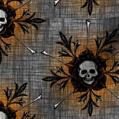 Skull Flowers - dark
