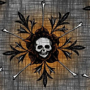 Skull Flowers - dark