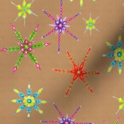 Colorful Snowflakes Gift Wrap