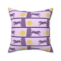 Zooming Flyball dog border - purple