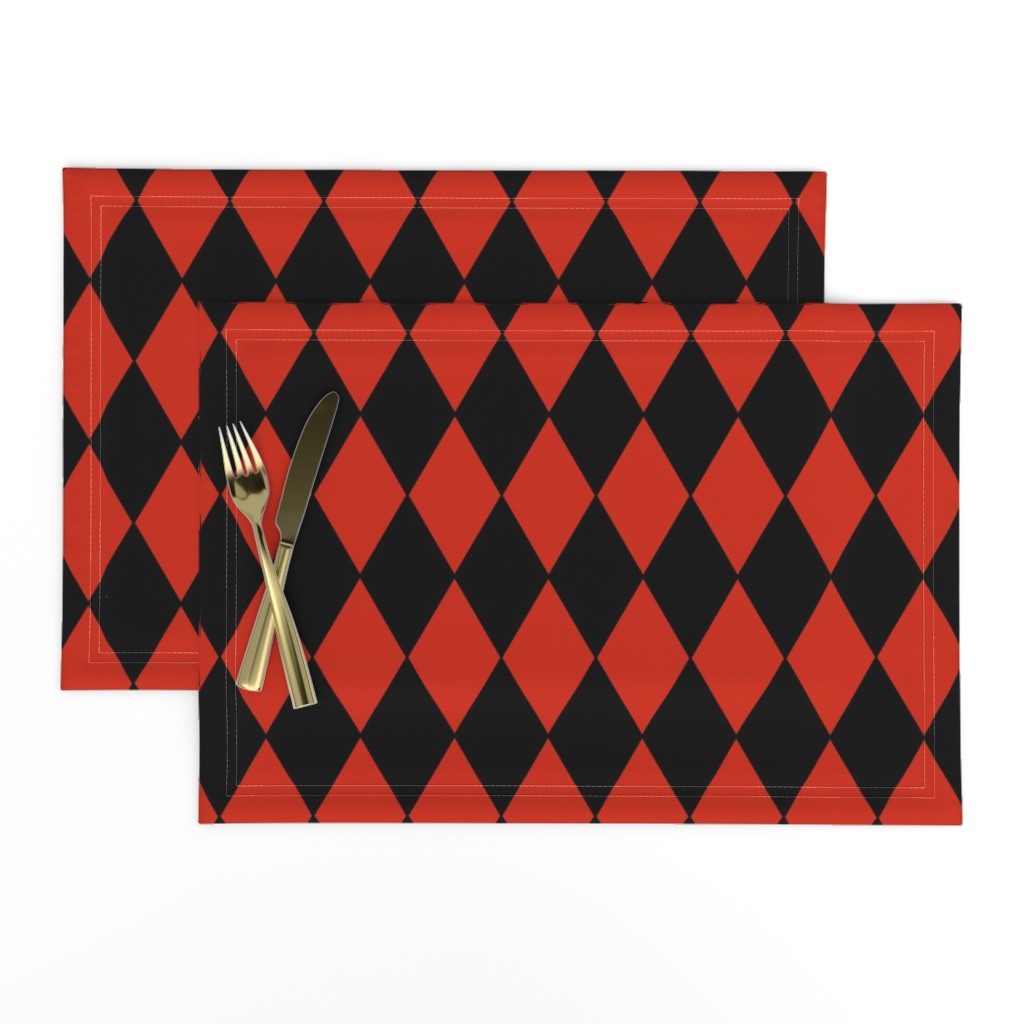 Harlequin Diamonds ~ Black And Red