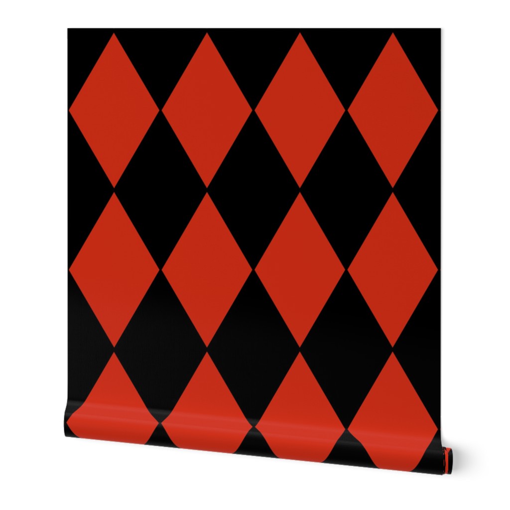 Harlequin Diamonds ~ Black And Red