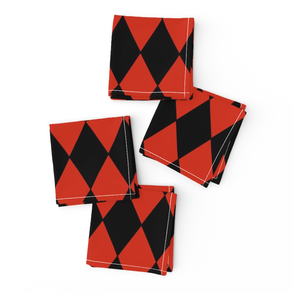 Harlequin Diamonds ~ Black And Red