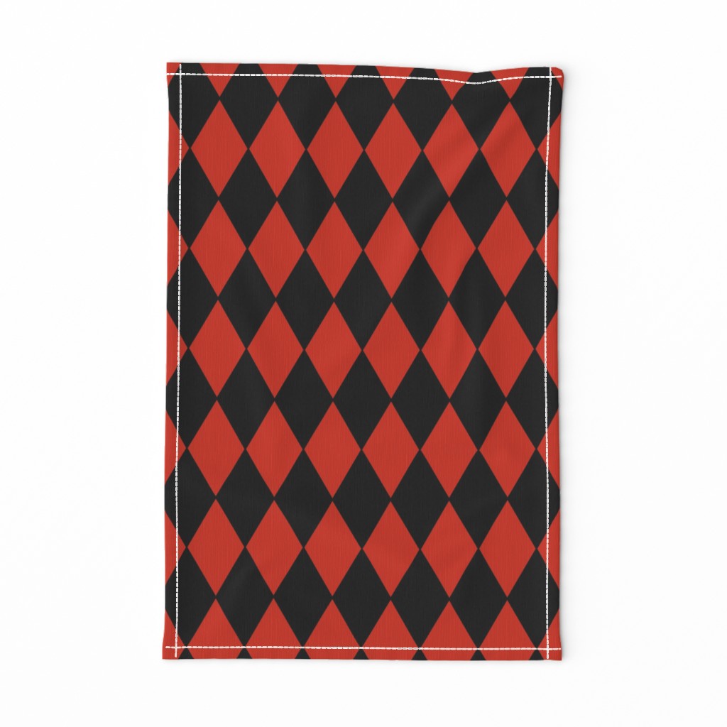 Harlequin Diamonds ~ Black And Red