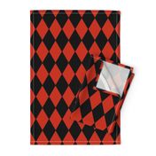 Harlequin Diamonds ~ Black And Red