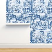 Curiouser and curiouser!  An Alice Toile ~ Blue ~ Small