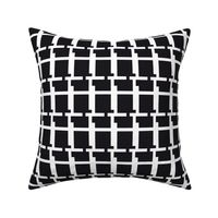 Abstract geometric raster pattern grid black