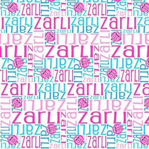 Personalised Name Fabric - Pink and Blue Owls