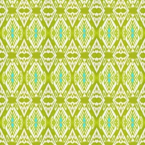 Tulip Ikat/Lime/Turquoise/White/Green