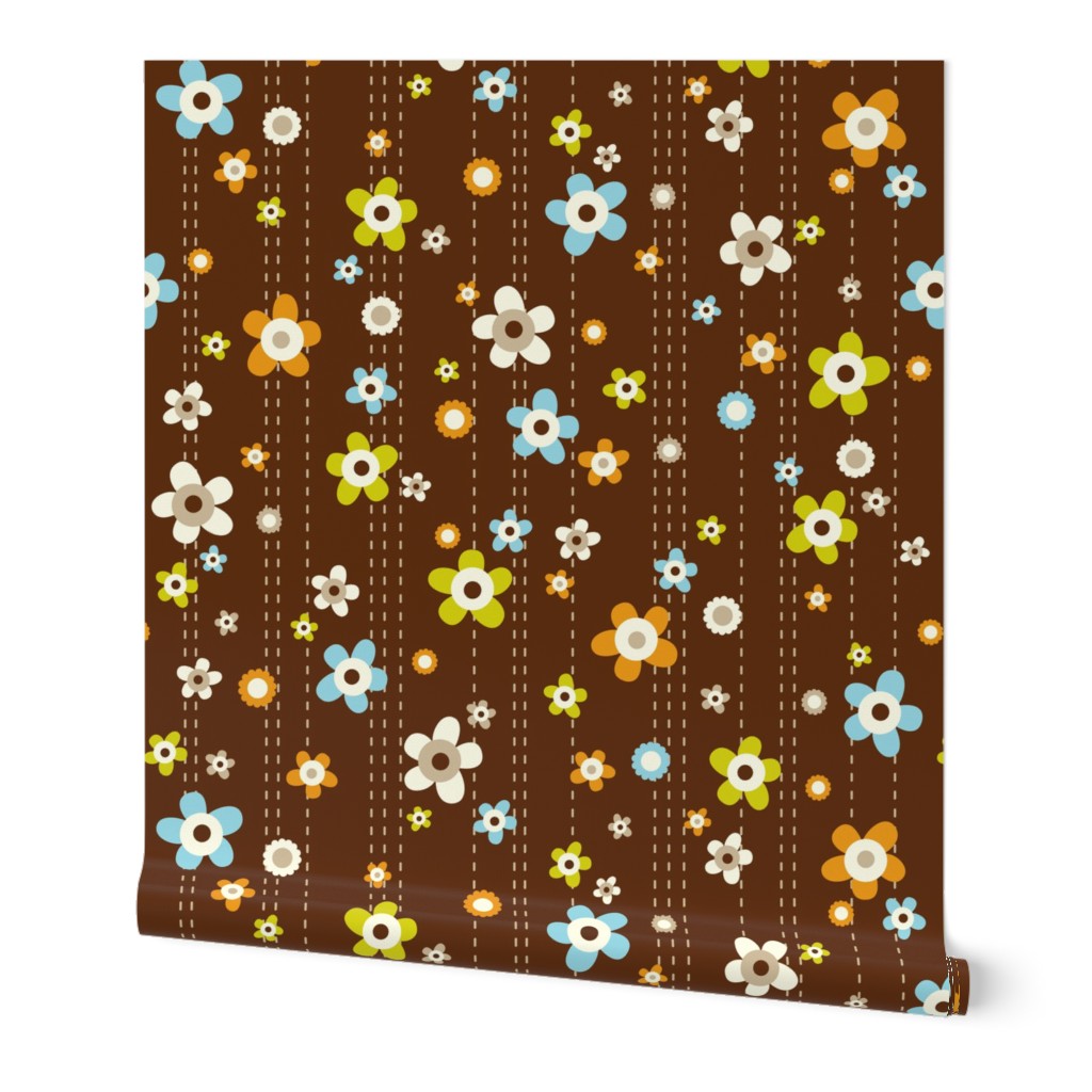 Flower Shower - Floral Brown