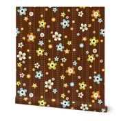 Flower Shower - Floral Brown