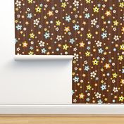 Flower Shower - Floral Brown