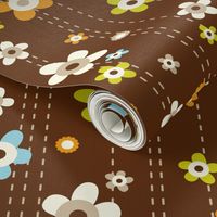 Flower Shower - Floral Brown