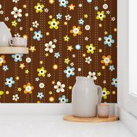 Flower Shower - Floral Brown