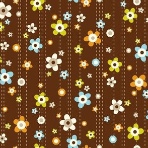 Flower Shower - Floral Brown