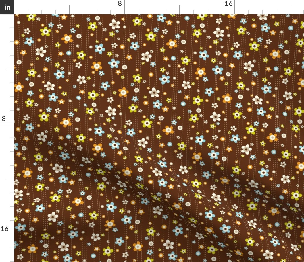 Flower Shower - Floral Brown