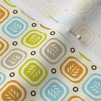 Leaf Line - Retro Leaf Geometric Cream