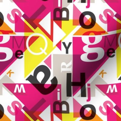  Colorful typography alphabet