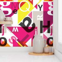  Colorful typography alphabet