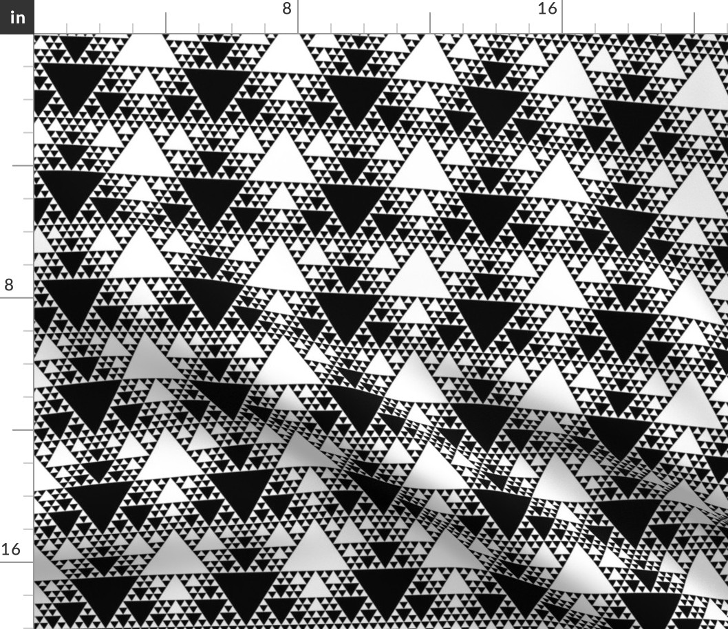 Sierpinski Triangle - Black and White