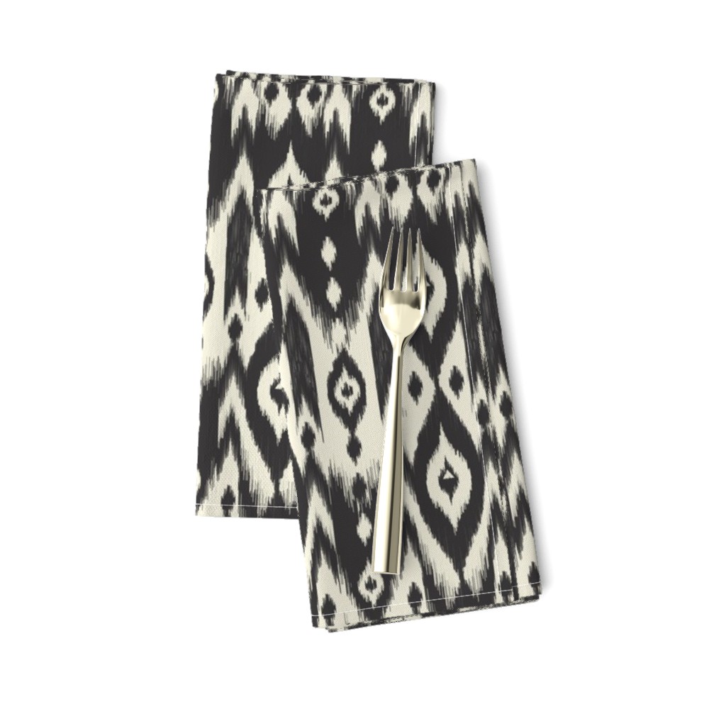 Black & Cream Tribal Ikat