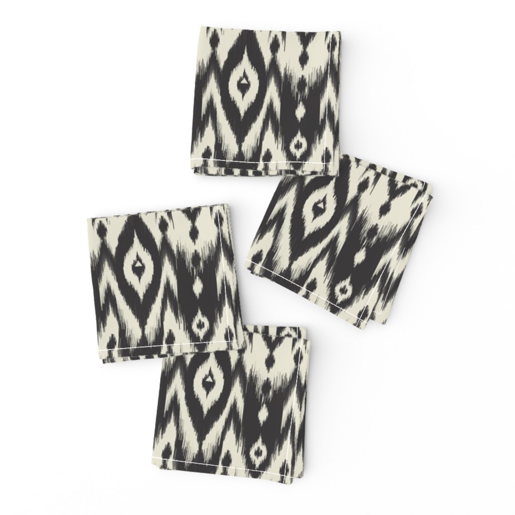 Black & Cream Tribal Ikat