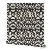 Black & Cream Tribal Ikat