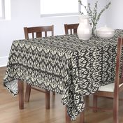 Black & Cream Tribal Ikat