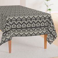 Black & Cream Tribal Ikat