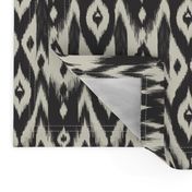 Black & Cream Tribal Ikat