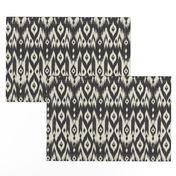 Black & Cream Tribal Ikat