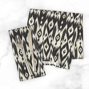 Black & Cream Tribal Ikat