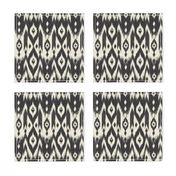 Black & Cream Tribal Ikat