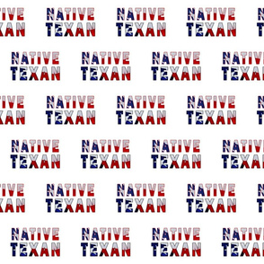 Native Texan Text Flag