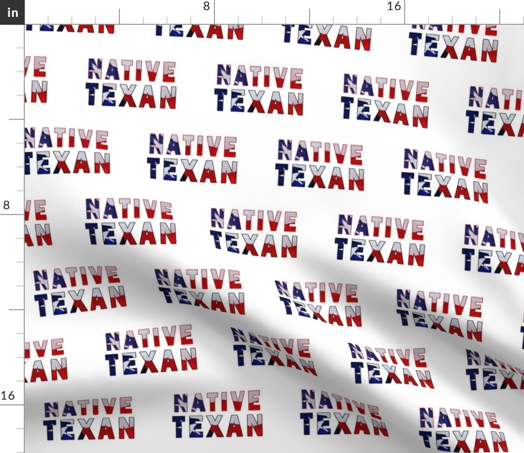 Native Texan Text Flag