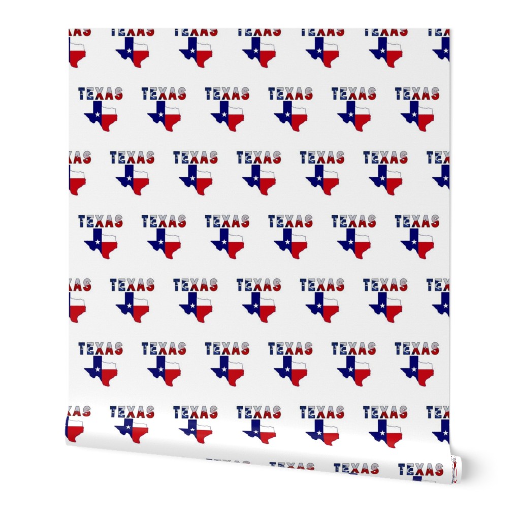 Texas Text Flag Map