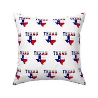 Texas Text Flag Map