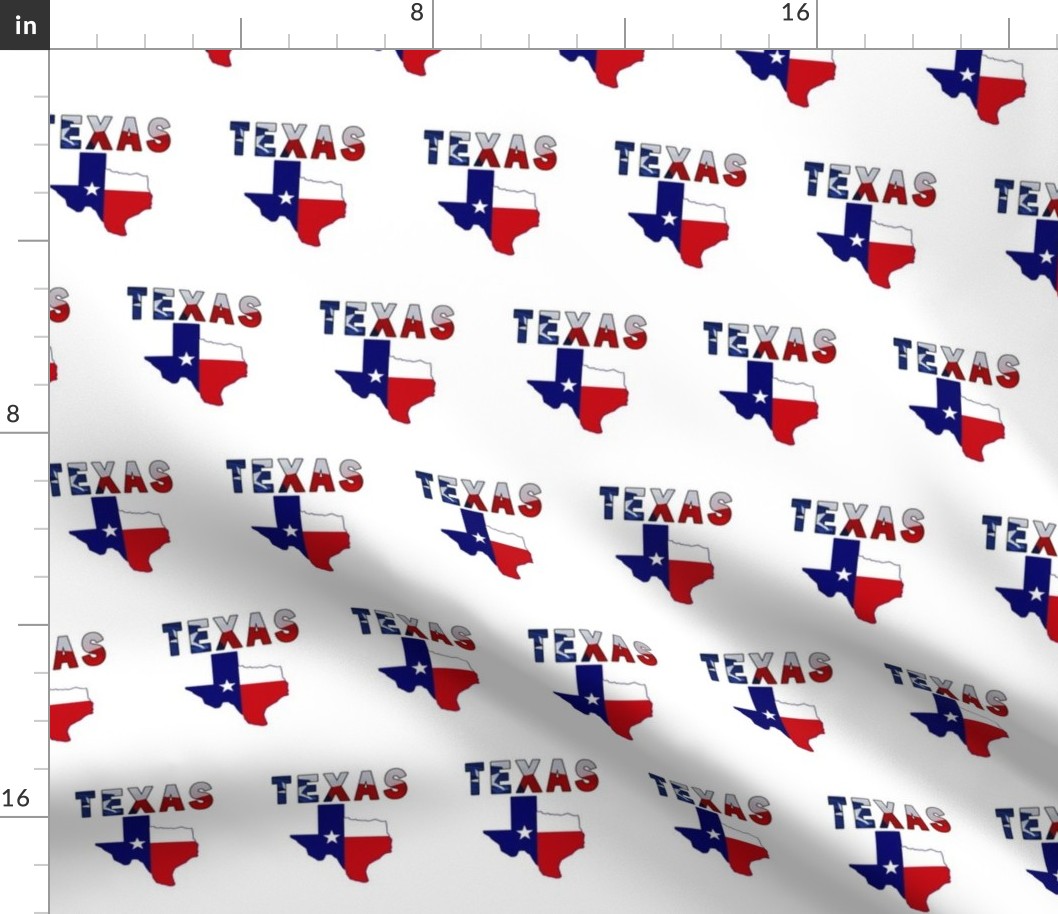 Texas Text Flag Map