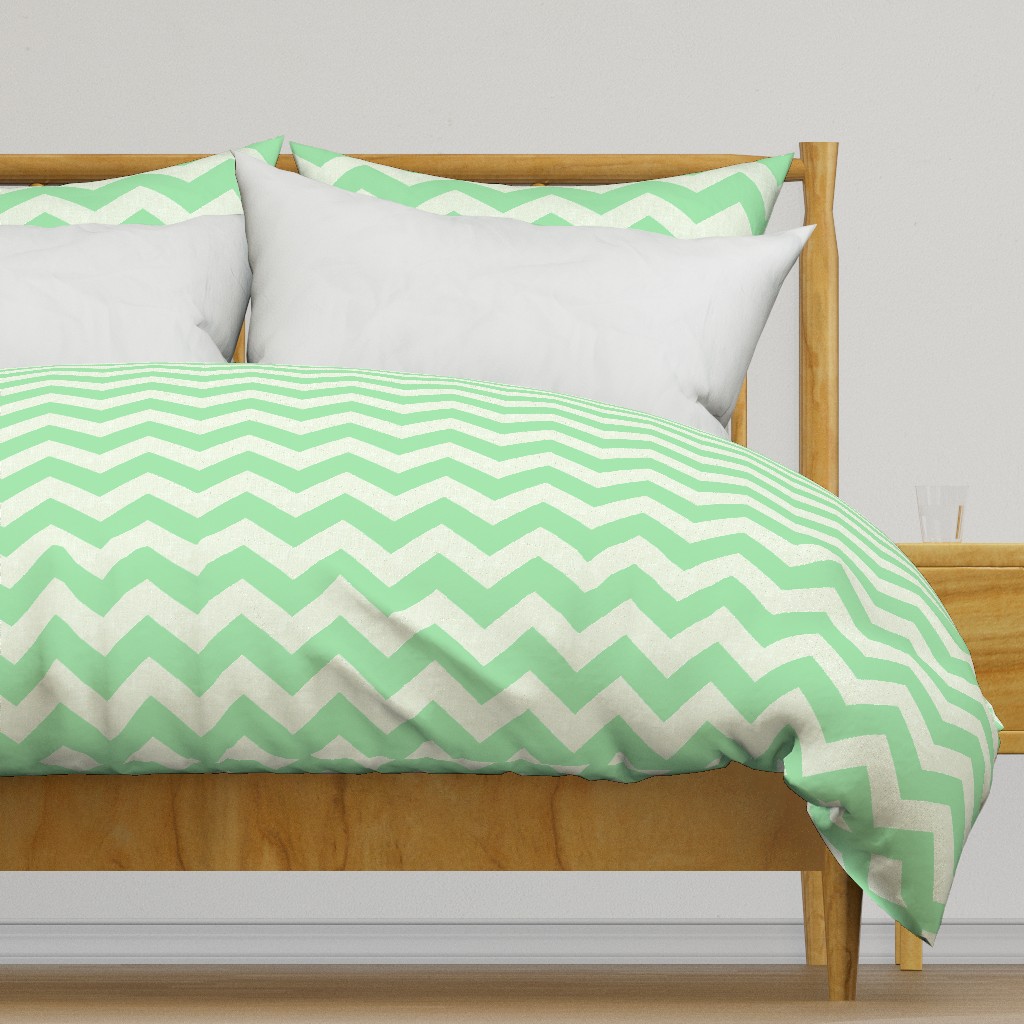 Chevron burlap / irish green