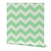 Chevron burlap / irish green