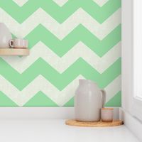 Chevron burlap / irish green