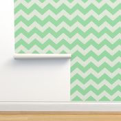 Chevron burlap / irish green