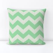 Chevron burlap / irish green